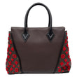 LOUIS VUITTON W PM Tuffetage Monogram Leather Satchel Bag Red