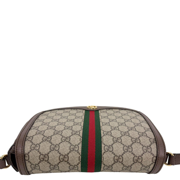 GUCCI Ophidia Small GG Supreme Canvas Crossbody Bag Beige 601044