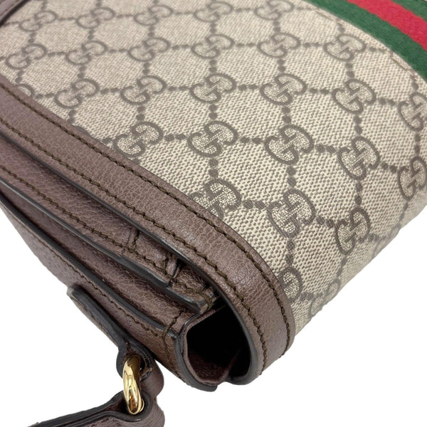 GUCCI Ophidia Small GG Supreme Canvas Crossbody Bag Beige 601044