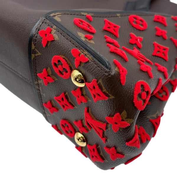 LOUIS VUITTON W PM Tuffetage Monogram Leather Satchel Bag Red