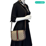 GUCCI Ophidia Small GG Supreme Canvas Crossbody Bag Beige 601044