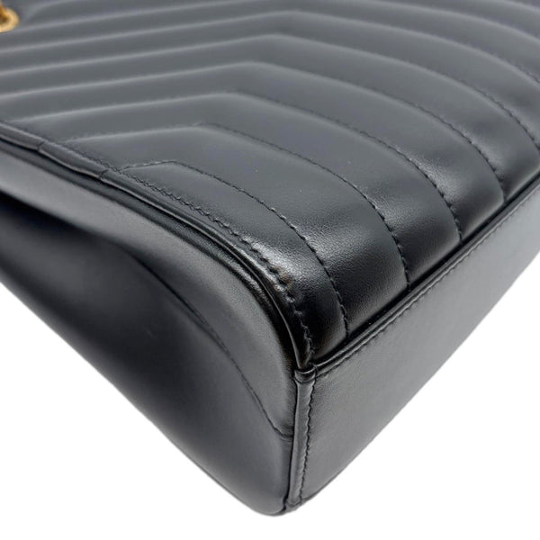 YVES SAINT LAURENT Tribeca Medium Quilted Leather Shopping Tote Bag Black