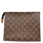 LOUIS VUITTON Toiletry Pouch 26 Monogram Canvas Clutch Brown