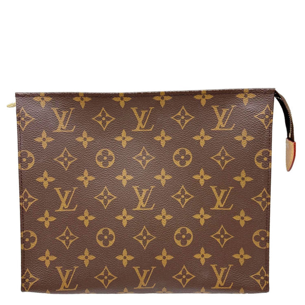 LOUIS VUITTON Toiletry Pouch 26 Monogram Canvas Clutch Brown