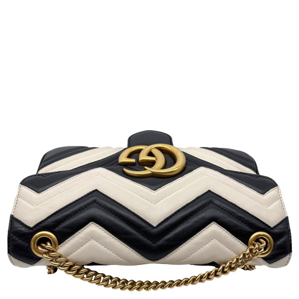 GUCCI GG Marmont Medium Matelasse Leather Shoulder Bag Black 443496