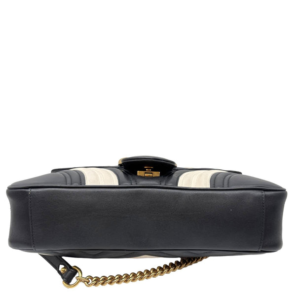 GUCCI GG Marmont Medium Matelasse Leather Shoulder Bag Black 443496