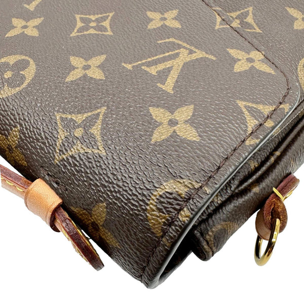 LOUIS VUITTON Metis Pochette Monogram Canvas Crossbody Bag Brown