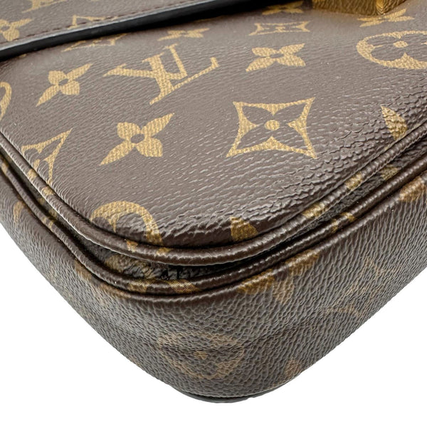 LOUIS VUITTON Metis Pochette Monogram Canvas Crossbody Bag Brown