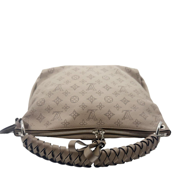 LOUIS VUITTON Beaubourg Mahina MM Leather Hobo Shoulder Bag Galet