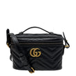 Gucci Calfskin Matelasse Chevron Mini GG Marmont Top Handle