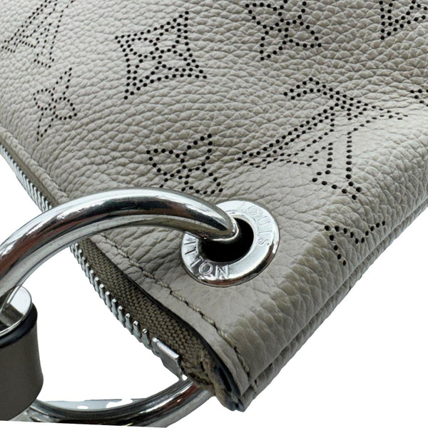 LOUIS VUITTON Beaubourg Mahina MM Leather Hobo Shoulder Bag Galet