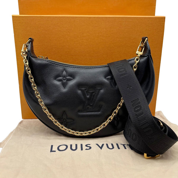 LOUIS VUITTON Over The Moon Bubblegram Calfskin Leather Crossbody Bag Black