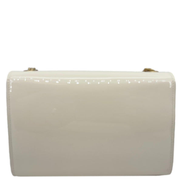 YVES SAINT LAURENT Kate Small Patent Leather Crossbody Bag Off White