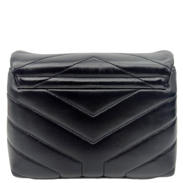 YVES SAINT LAURENT Loulou Toy Calfskin Leather Crossbody Bag Black