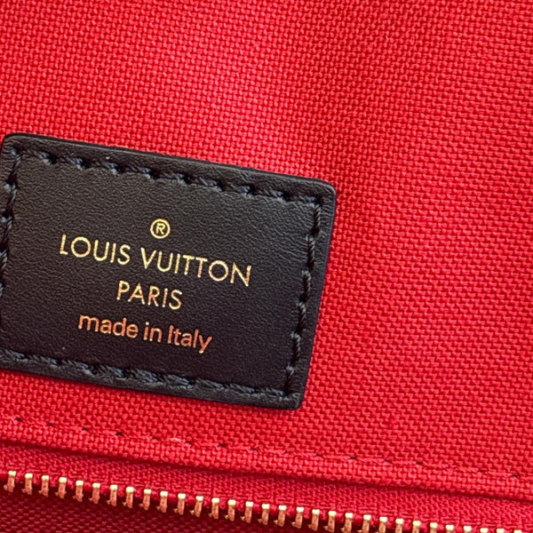 LOUIS VUITTON Onthego GM Giant Monogram Reverse Canvas Tote Shoulder Bag Brown