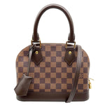 LOUIS VUITTON Alma BB Damier Ebene Crossbody Bag Brown