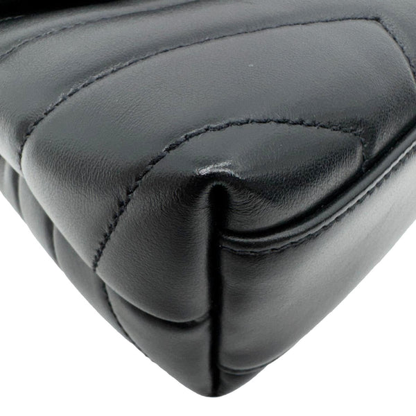 YVES SAINT LAURENT Loulou Toy Calfskin Leather Crossbody Bag Black