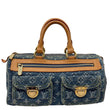 LOUIS VUITTON Neo Speedy Denim Monogram Satchel Bag Blue