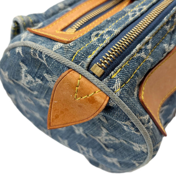 LOUIS VUITTON Neo Speedy Denim Monogram Satchel Bag Blue