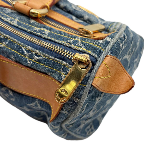 LOUIS VUITTON Neo Speedy Denim Monogram Satchel Bag Blue