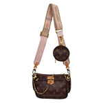 LOUIS VUITTON Multi Pochette Accessoires Monogram Canvas Shoulder Bag Pink