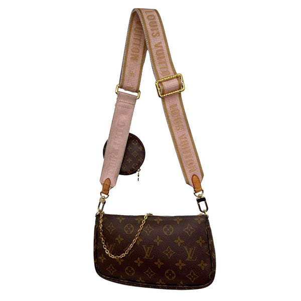 LOUIS VUITTON Multi Pochette Accessoires Monogram Canvas Shoulder Bag Pink