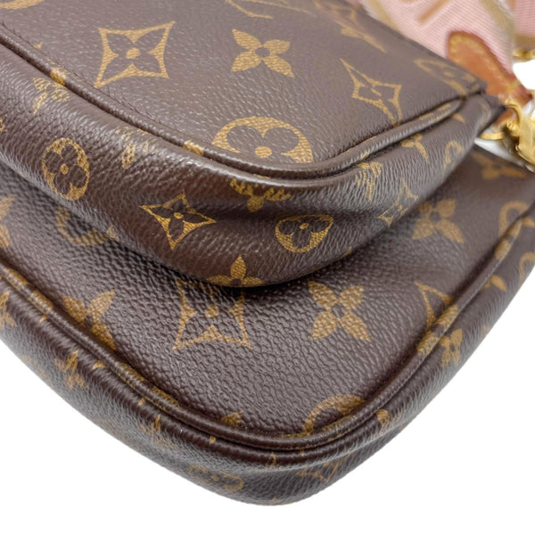LOUIS VUITTON Multi Pochette Accessoires Monogram Canvas Shoulder Bag Pink