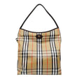 BURBERRY Highlands Check Canvas Shoulder Bag Beige