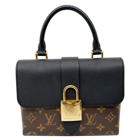 LOUIS VUITTON Locky BB Monogram Canvas Satchel Bag Brown