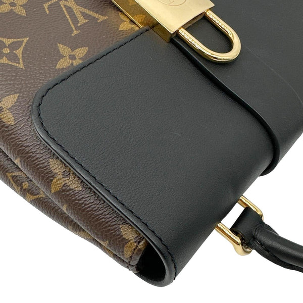 LOUIS VUITTON Locky BB Monogram Canvas Satchel Bag Brown