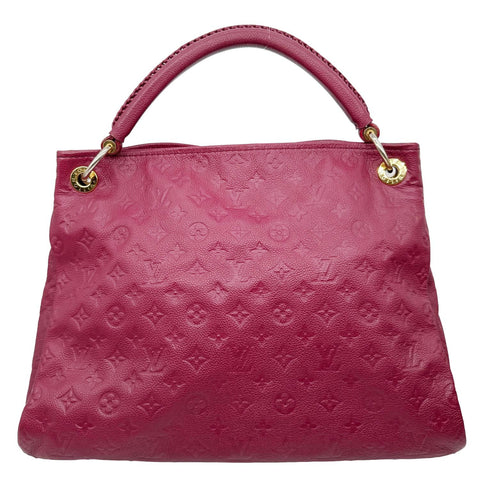 LOUIS VUITTON Artsy MM Monogram Empreinte Leather Hobo Bag Burgundy