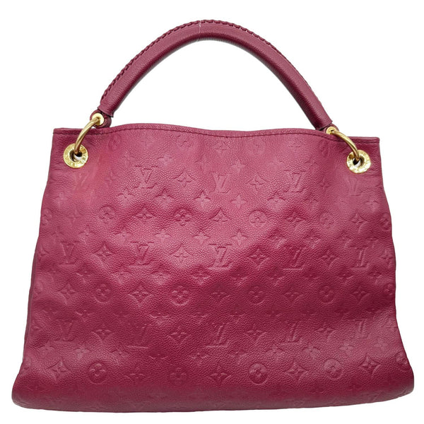 LOUIS VUITTON Artsy MM Monogram Empreinte Leather Hobo Bag Burgundy