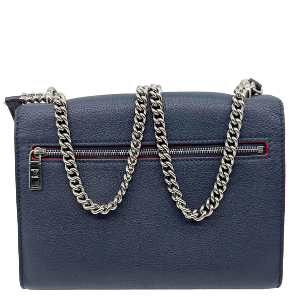 LOUIS VUITTON Mylockme Leather Chain Crossbody Bag Blue