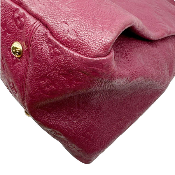 LOUIS VUITTON Artsy MM Monogram Empreinte Leather Hobo Bag Burgundy