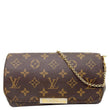 LOUIS VUITTON Favorite PM Monogram Canvas Shoulder Bag Brown