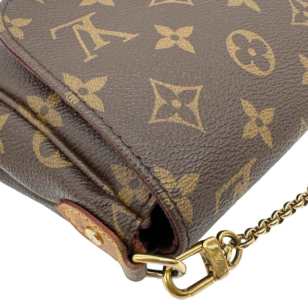 LOUIS VUITTON Favorite PM Monogram Canvas Shoulder Bag Brown