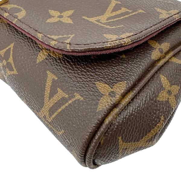 LOUIS VUITTON Favorite PM Monogram Canvas Shoulder Bag Brown