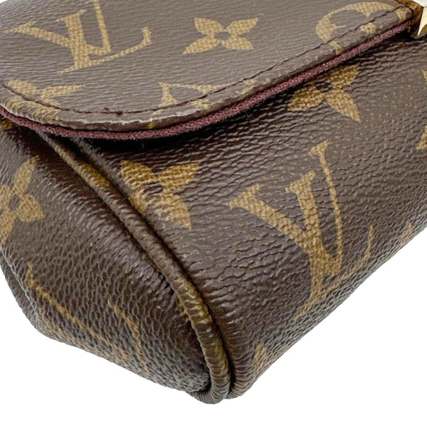 LOUIS VUITTON Favorite PM Monogram Canvas Shoulder Bag Brown