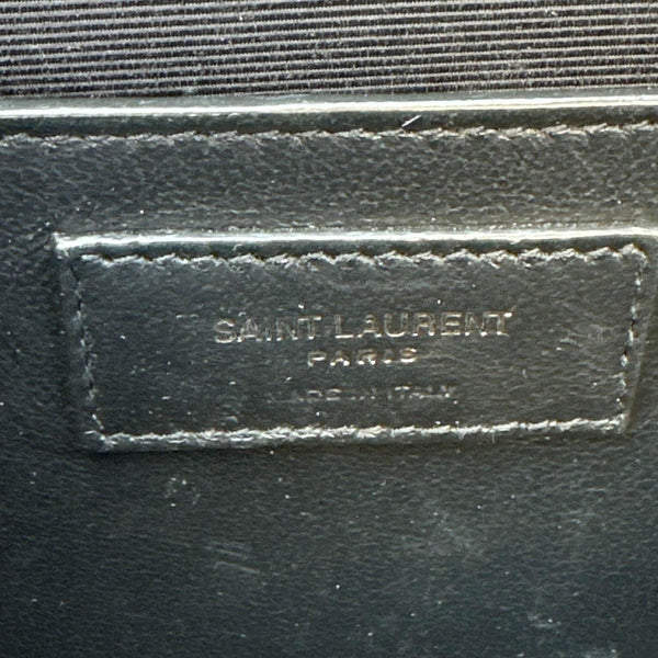 YVES SAINT LAURENT Envelope Medium Grain De Poudre Leather Chain Shoulder Bag Black