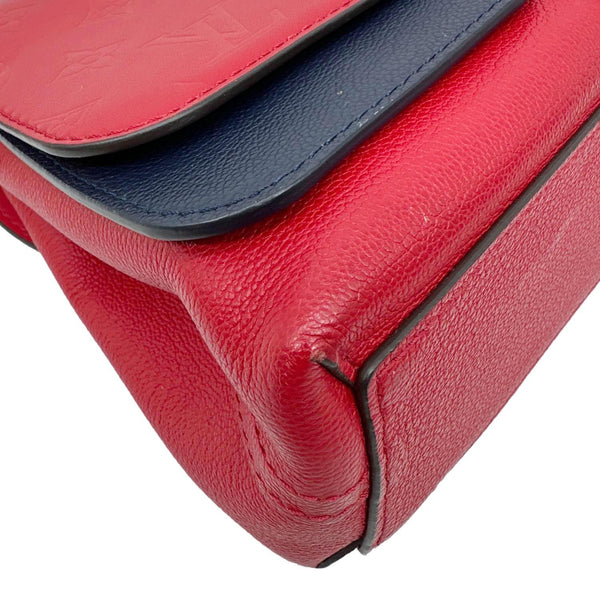 LOUIS VUITTON Very Chain Monogram Leather Chain Crossbody Bag Red