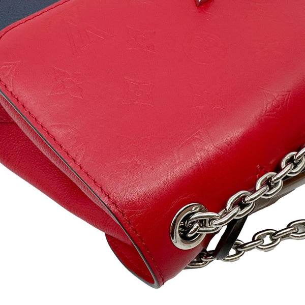 LOUIS VUITTON Very Chain Monogram Leather Chain Crossbody Bag Red