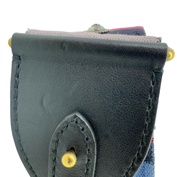 CHRISTIAN DIOR  Studded Embroidered Canvas Shoulder Strap Rainbow