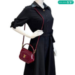 LOUIS VUITTON Pasadena Monogram Vernis Leather Shoulder Bag Red
