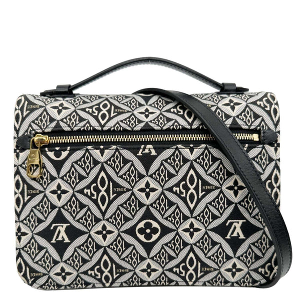 LOUIS VUITTON Metis Pochette Since 1854 Monogram Jacquard Top Handle Satchel Bag Black