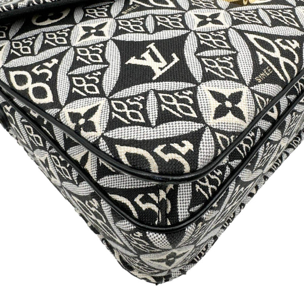 LOUIS VUITTON Metis Pochette Since 1854 Monogram Jacquard Top Handle Satchel Bag Black