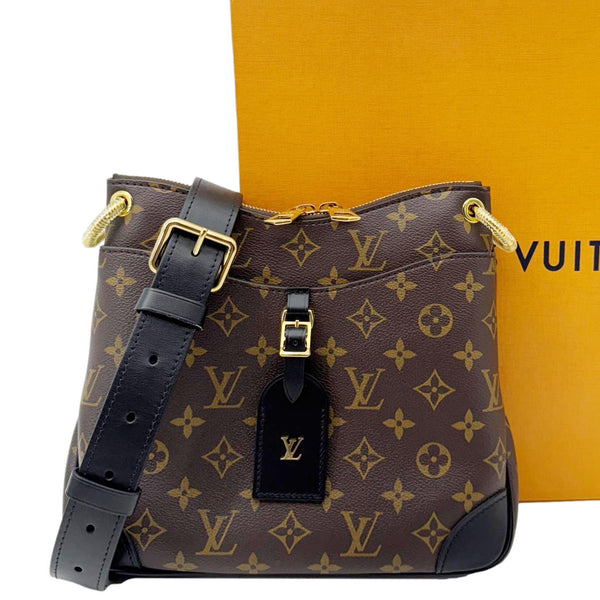 LOUIS VUITTON Odeon NM PM  Brown Monogram Canvas Shoulder Bag - Dust Bag