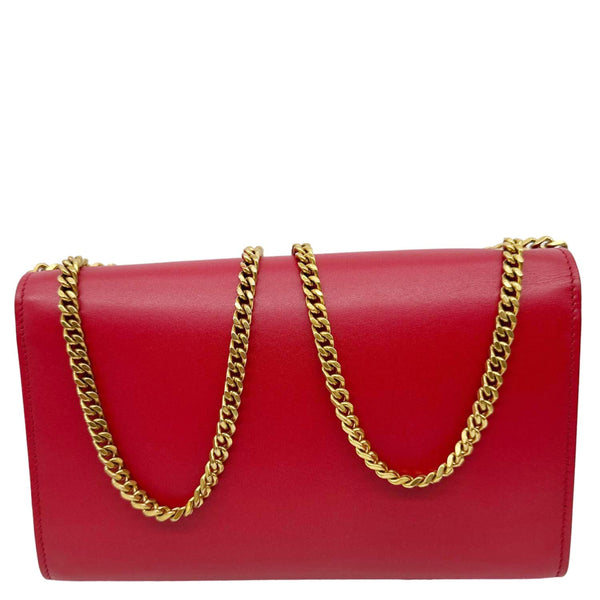 YVES SAINT LAURENT Kate Tassel Leather Chain Crossbody Bag Red