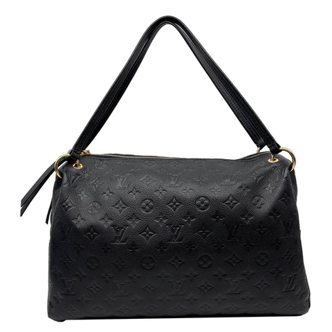 LOUIS VUITTON Ponthieu PM  Empreinte Leather Shoulder Bag Black
