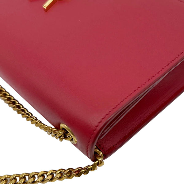 YVES SAINT LAURENT Kate Tassel Leather Chain Crossbody Bag Red