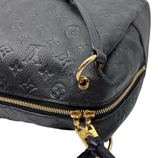 LOUIS VUITTON Ponthieu PM  Empreinte Leather Shoulder Bag Black